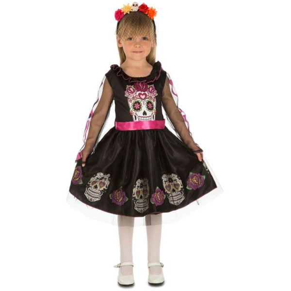 Disfraz de Catrina del Día de los Muertos Mexicano Infantil