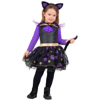 Disfraz de Gatita Violeta Infantil