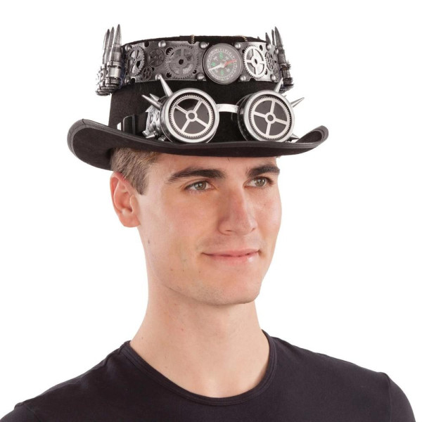 Sombrero de Steampunk de color Negro para Adulto