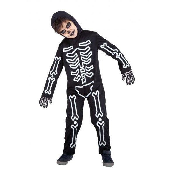 Disfraz de Esqueleto Huesitos Brillante en la Oscuridad Infantil