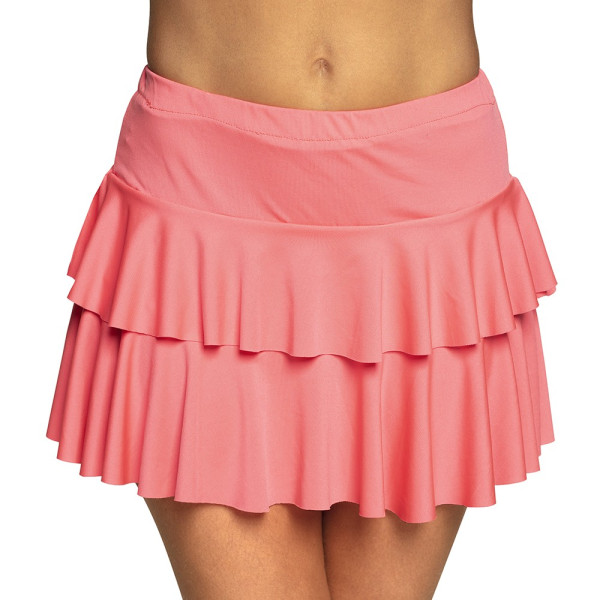 Falda de color Rosa Neón con Volantes para Adulto