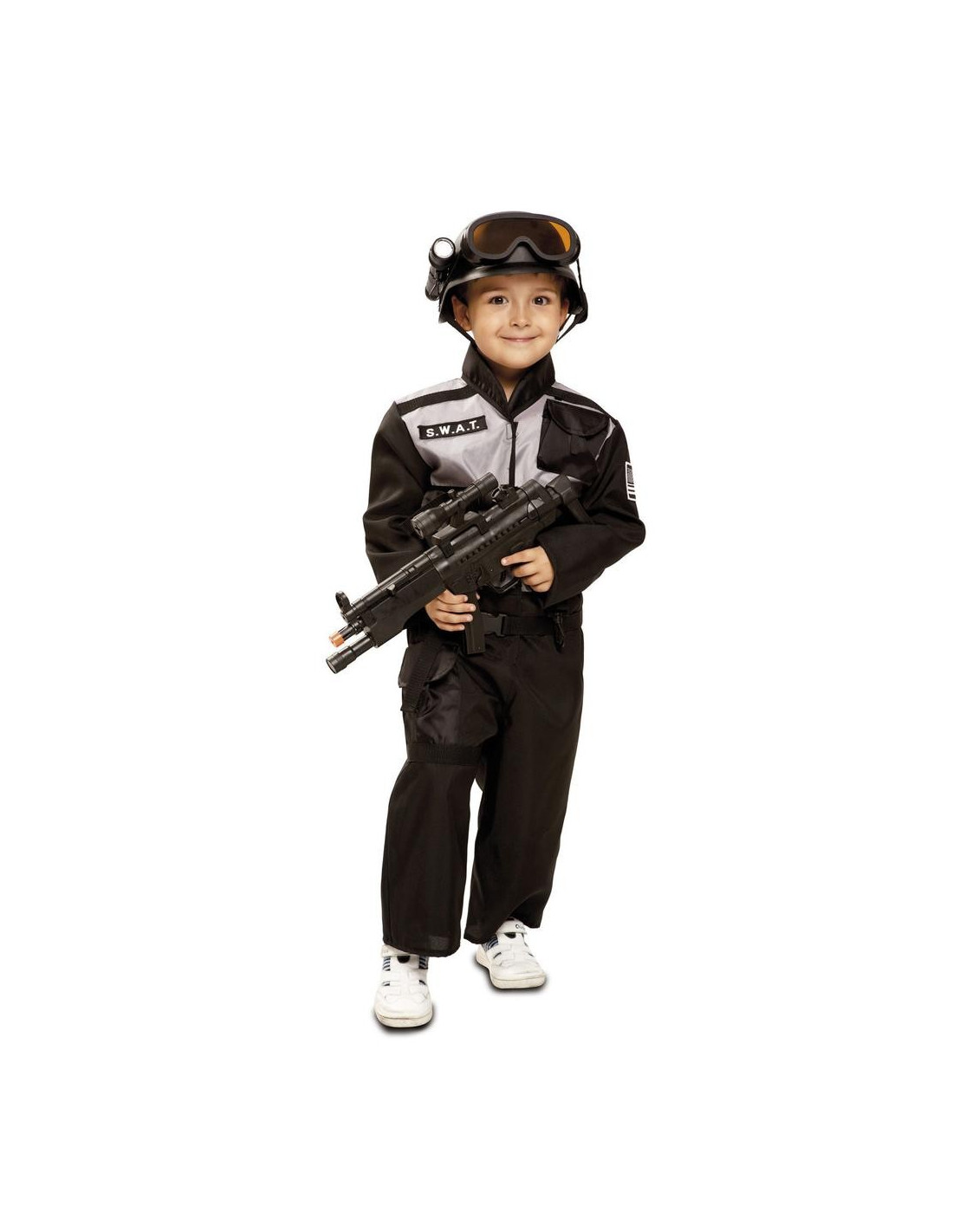 Niños SWAT Elegante Vestido Disfraz Niños Niños Armado Policía Conjunto fg