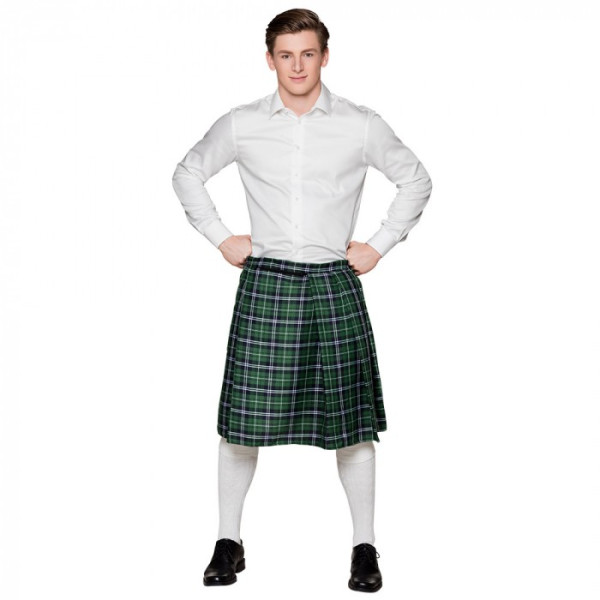Falda de Escocés Mr. Tartán de color Verde para Adulto