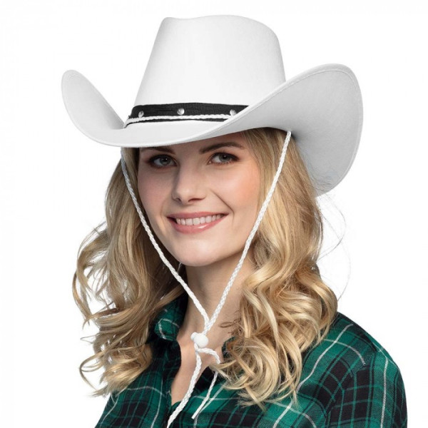 Sombrero de Vaquero Wichita de color Blanco para Adulto