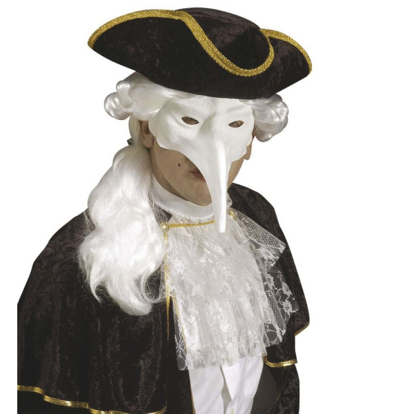 Máscara de Veneciano de color Blanco Decorable para Adulto