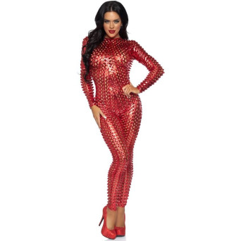 Mono Metálico de color Rojo con Recortes de Láser para Adulto