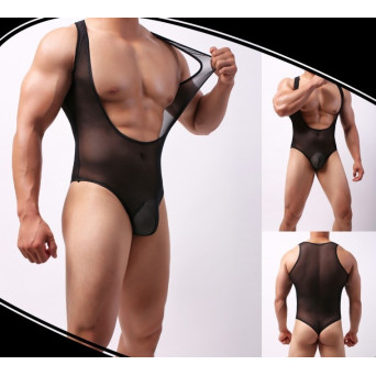 Body de Malla de color Negro para Adulto