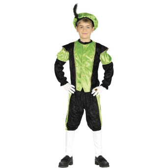 Disfraz de Paje Real de color Verde Infantil