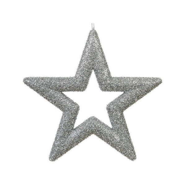 Estrella de Lamé de color Plata para Colgar de 42 Centímetros