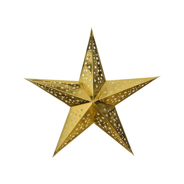 Estrella de 5 Puntas Plegable de color Oro de 60 Centímetros