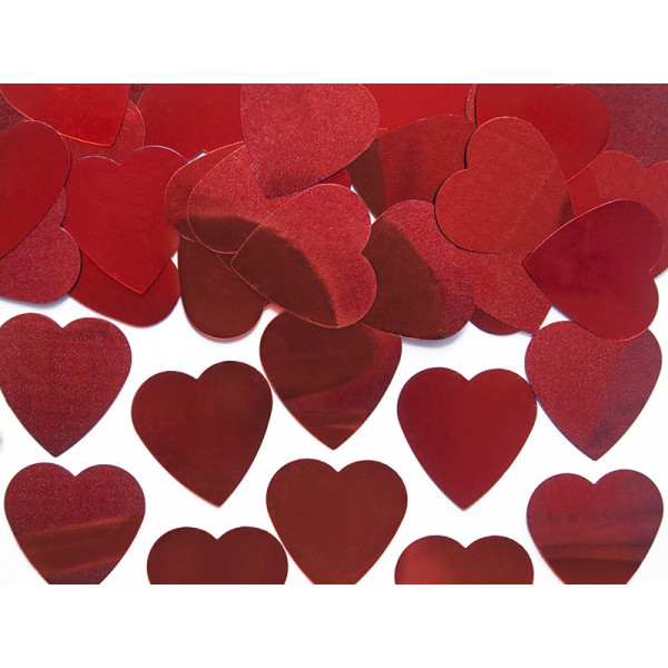 Confeti de Corazón de color Rojo de 10 Gramos