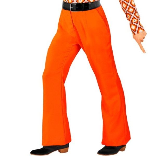 Pantalón de los años 70´s de color Naranja para Adulto