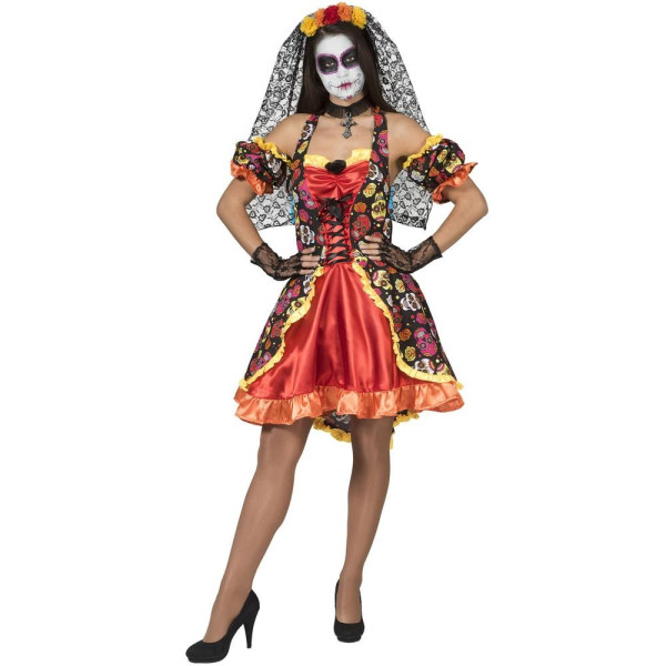 Disfraz de Catrina del Día de los Muertos Mexicano para Adulto