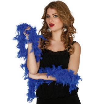 Boa de Plumas de color Azul de 1,80 Metros y 40 Gramos
