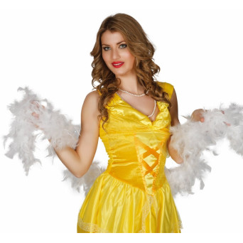 Boa de Plumas de color Blanco de 1,80 Metros y 40 Gramos