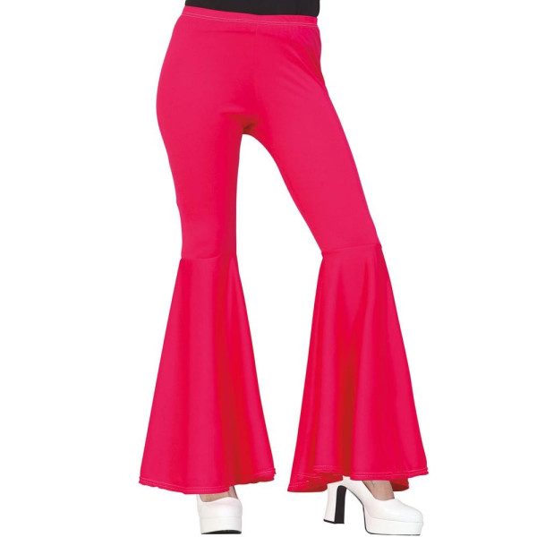 Pantalón de Campana Elástico de color Rosa para Adulto