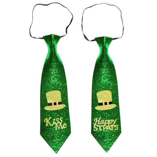 Corbata de Día de San Patricio de color Verde con Purpurina Varios Modelos