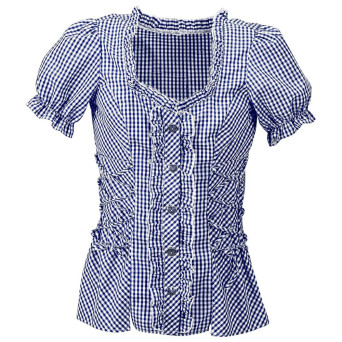 Camisa de Cuadros de color Azul para Adulto