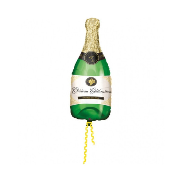 Globo Foil de Botella Pequeña de Champagne