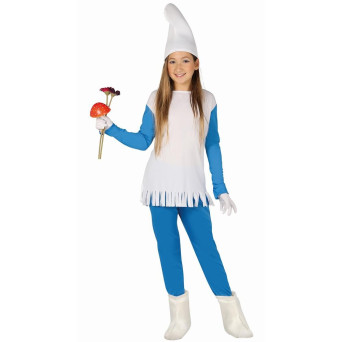 Disfraz de Enanita de color Azul Infantil