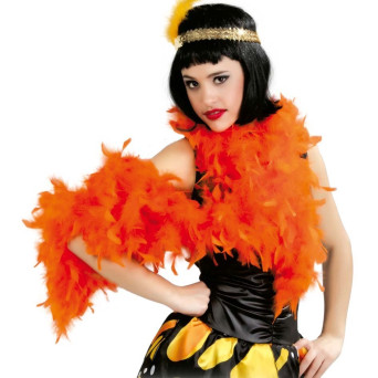 Boa de Plumas de color Naranja de 1,80 Metros y 40 Gramos