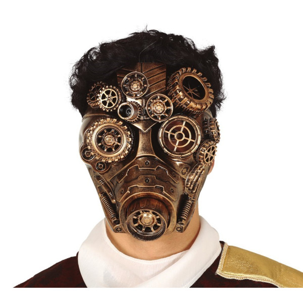Máscara de Steampunk de color Oro para Adulto
