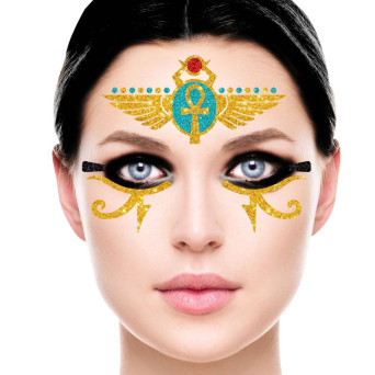 Tatuaje de Egipcia con Purpurina