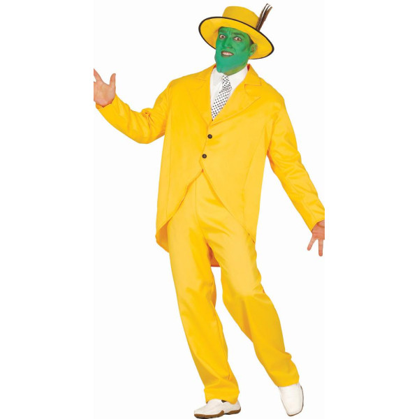 Disfraz de Gangster de color Amarillo para Adulto