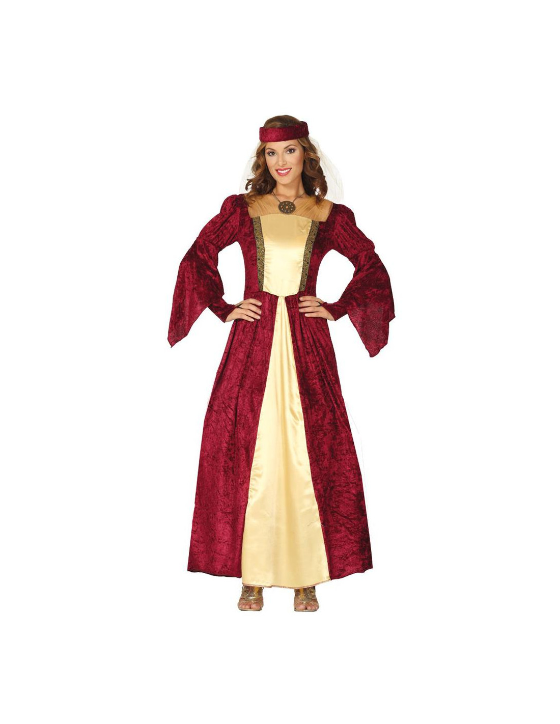 Disfraz medieval rojo para mujer por 23,50 €
