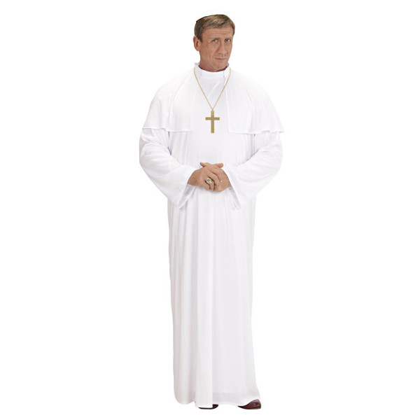 Disfraz de Papa Católico de color Blanco para Adulto