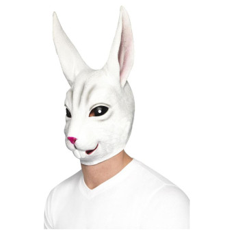 Máscara de Conejo de color Blanco para Adulto