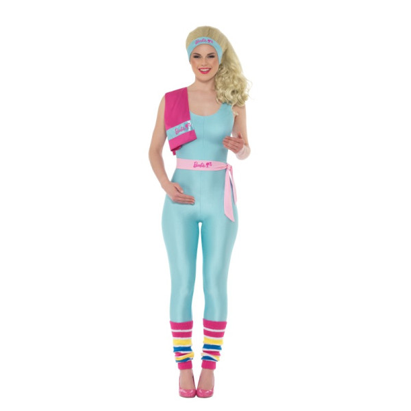 Disfraz de Barbie Gimnasia de color Azul para Adulto