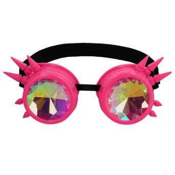 Gafas de Steampunk de color Rosa Neón para Adulto