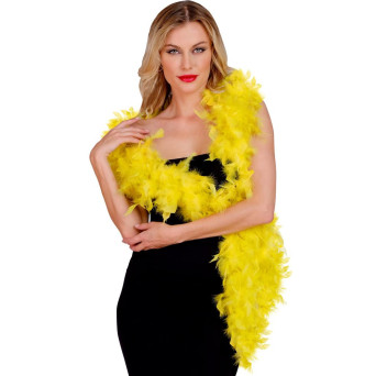 Boa de Plumas de color Amarillo de 1,80 Metros y 50 Gramos