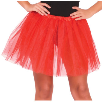 Tutú de color Rojo de 40 Centímetros para Adulto