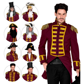 Frac de Desfile de color Borgoña para Adulto