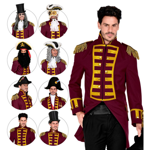 Frac de Desfile de color Borgoña para Adulto