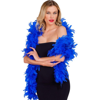 Boa de Plumas de color Azul de 1,80 Metros y 80 Gramos