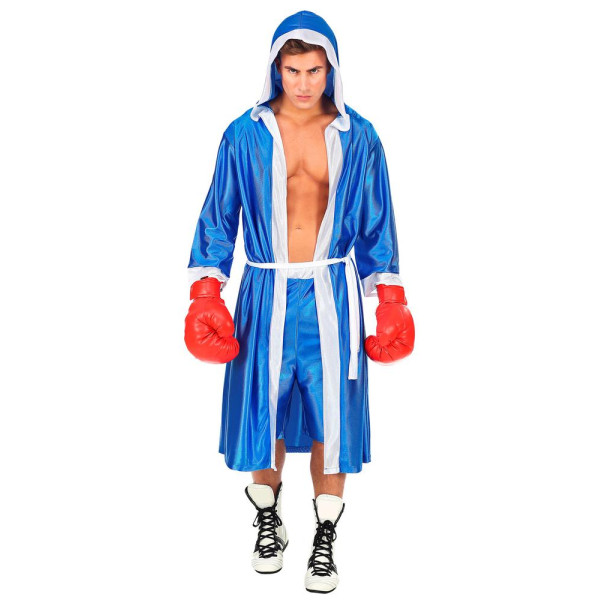 Disfraz de Boxeador de color Azul para Adulto