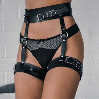 Arnés de Cintura y Piernas de color Negro para Adulto