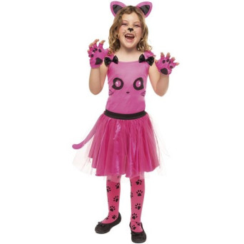 Disfraz de Gatita de color Rosa Infantil