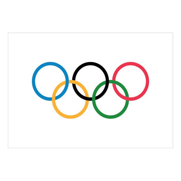 Bandera de Olimpiada de 90 x 150 Centímetros de Poliéster para Interior