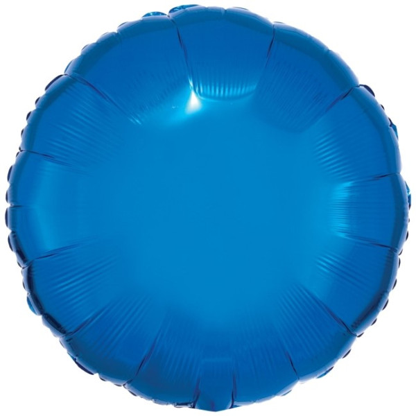 Globo Foil de Circulo de 43 Centímetros de color Azul Metalizado
