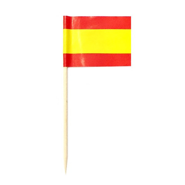 Palillo de Tapas Bandera de España sin Escudo 25 Unidades
