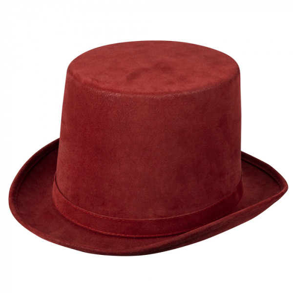 Sombrero de Steampunk Deluxe de color Burdeos para Adulto