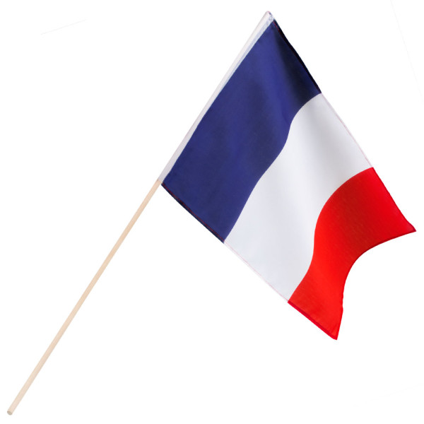Bandera de Francia de 30 x 45 Centímetros con Palo