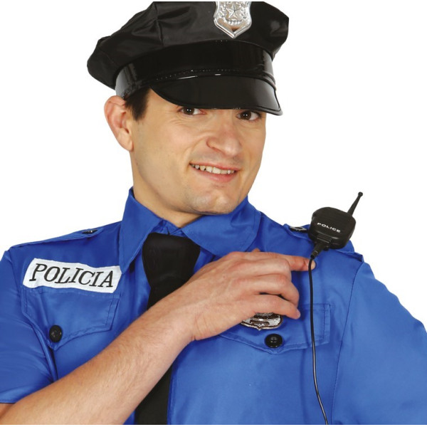 Intercomunicador de Policía de color Negro