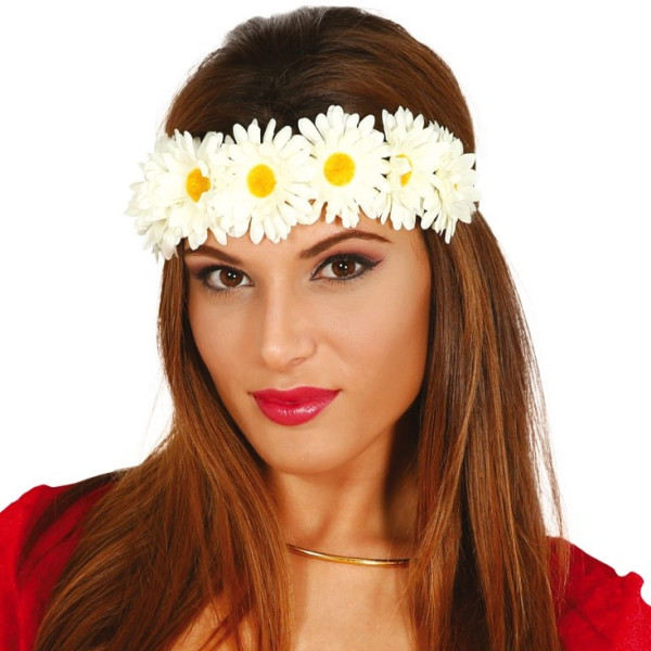 Corona de Flores de color Blanco para Adulto