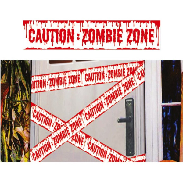 Cinta de Caution Zombie Zone de 6 Metros