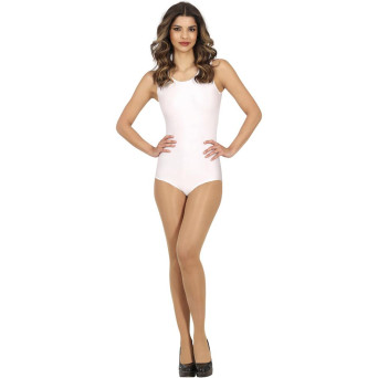 Body de color Blanco sin Mangas para Adulto